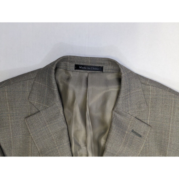 Pendleton Wool Blazer Men Size 40R Gray Windowpane Sports Coat Jacket - Picture 3 of 13